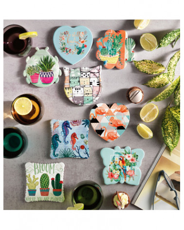 BRAN. PECAS DECOR. C/FIGURAS SORT. CERAMICA/CORTICA 53777