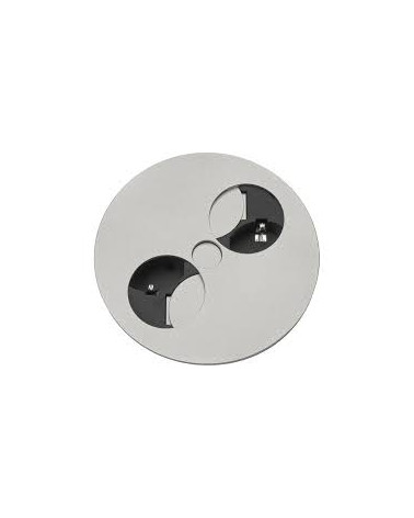 TOMADA TWIST 2 ENCASTRAR INOX 2 ENTRADAS