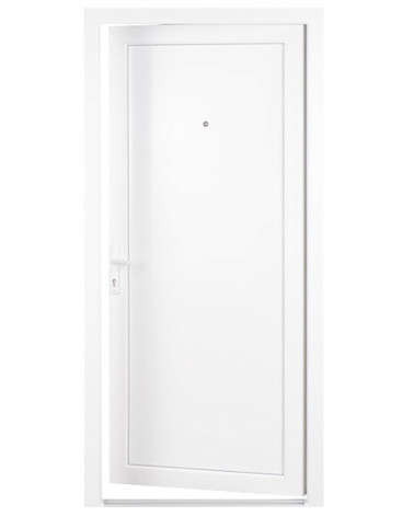PORTA EXTERIOR PVC 2080X980 SEVILHA BRANCO DIR.