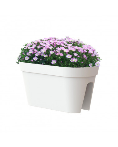 FLOREIRA PLÁSTICO BRANCO 30 CM