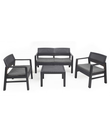 CONJUNTO DE JARDIM RELAX JARDIM ANTRACITE 121X58 CM