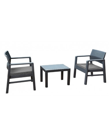 CONJUNTO DE JARDIM RELAX JARDIM ANTRACITE 74X63 CM
