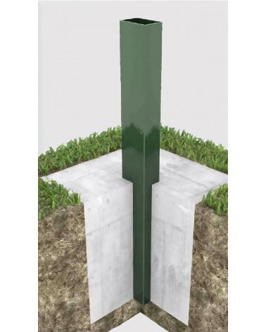POSTE METÁLICO VEDAÇÃO JARDIM VERDE 6X4X185 CM