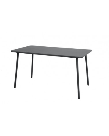 MESA JARDIM LAGOA 140X80CM MET. CINZA ESC.