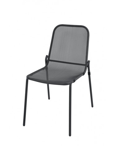 CADEIRA JARDIM RIA 51X64X80.5CM MET. CINZA ESC.
