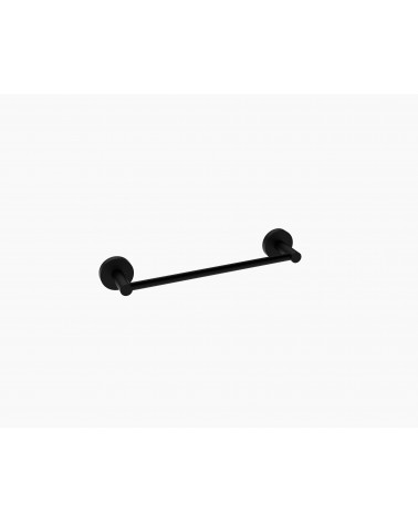TOALHEIRO PAREDE PRETO MATE FLOW 30 CM