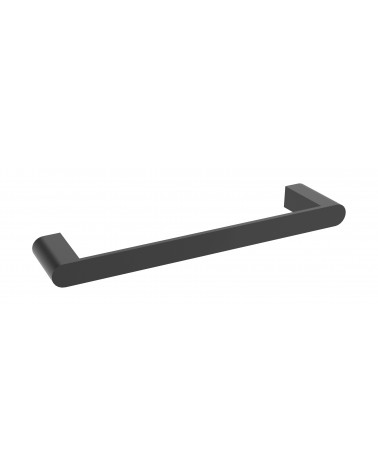 TOALHEIRO PAREDE PRETO MATE LUXE 30 CM