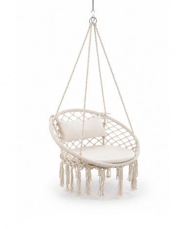 CADEIRA SUSPENSA JARDIM C/COXIM BEGE P/ SUSPENDER
