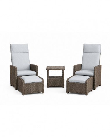 CONJUNTO DE JARDIM RELAX JARDIM CASTANHO 230X165 CM