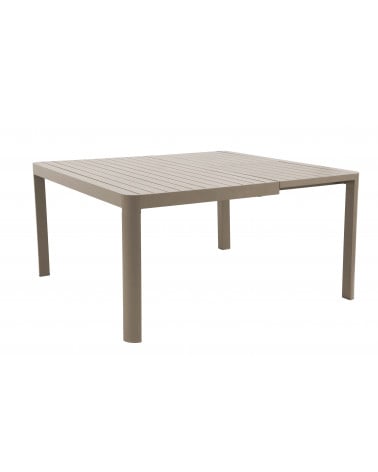 MESA JARDIM ALUM. EXTENS. 149X97-149CM TAUPE
