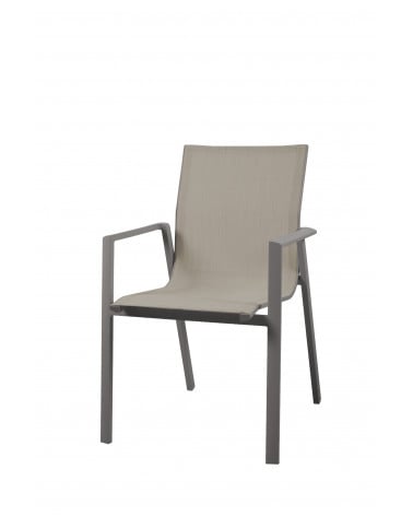 CADEIRA JARDIM ALUM. 56.5X61.5X88.5CM TAUPE