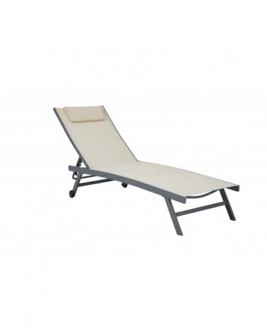 ESPREGUICADEIRA JARDIM CORAL ALUM. 194X63X91.5CM BEGE