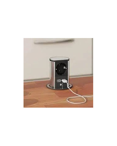 TOMADA AUTOMATIC INOX 1 SCHUKO 2 USB