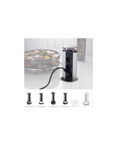 TOMADA EVOLINE TAMPA CINZA 3 SCHUKO