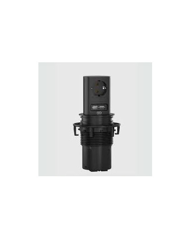 TOMADA AUTOMATIC NEGRO MATE  1 SCHUKO 2 USB