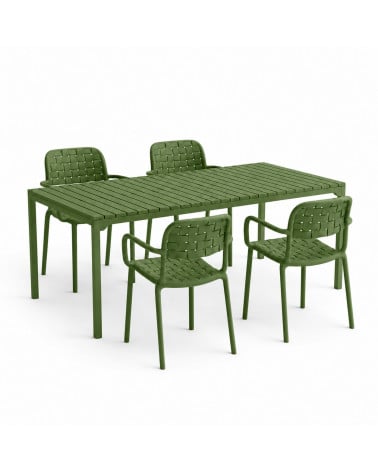 CONJUNTO DE REFEIÇÃO JARDIM VERDE 160X80 CM
