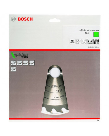 BOSCH DISCO PRO P/MADEIRA 235X2.8X30MM 24 DENTES.