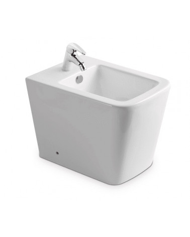 BIDÉ AO CHÃO CUBE 36 CM BRANCO