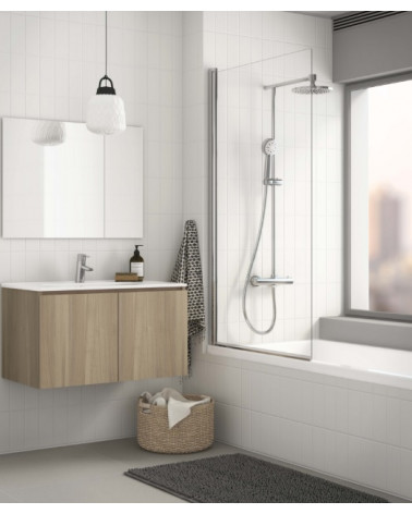 CABINE DUCHE BANHEIRA ALUMÍNIO 85X150 CM
