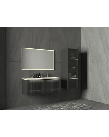 COLUNA MÓVEL DE APOIO CINZA MATE 45X45X140 CM