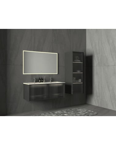 LAVATÓRIO SOBRE MÓVEL RETANGULAR BRANCO 120X46X2 CM