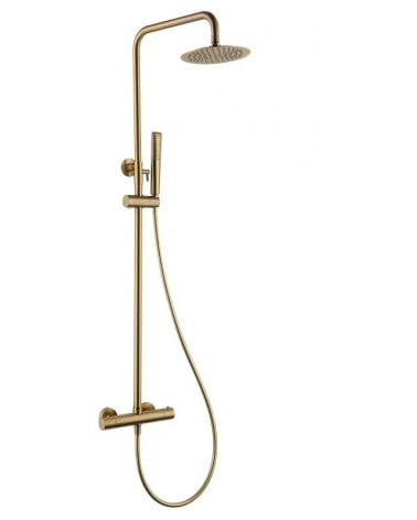 NAPOLES COLUNA DUCHE TERM. CHUV. 200MM OURO ESCOVADO