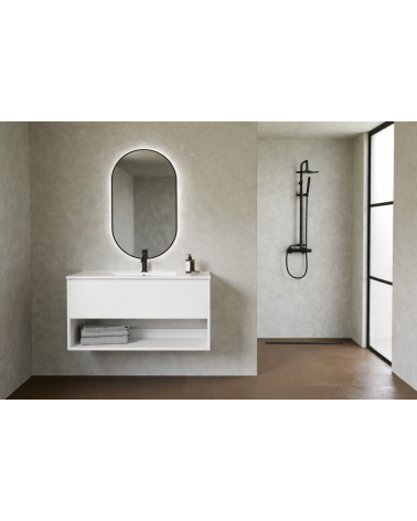 MÓVEL + LAVATÓRIO BRANCO 80 CM